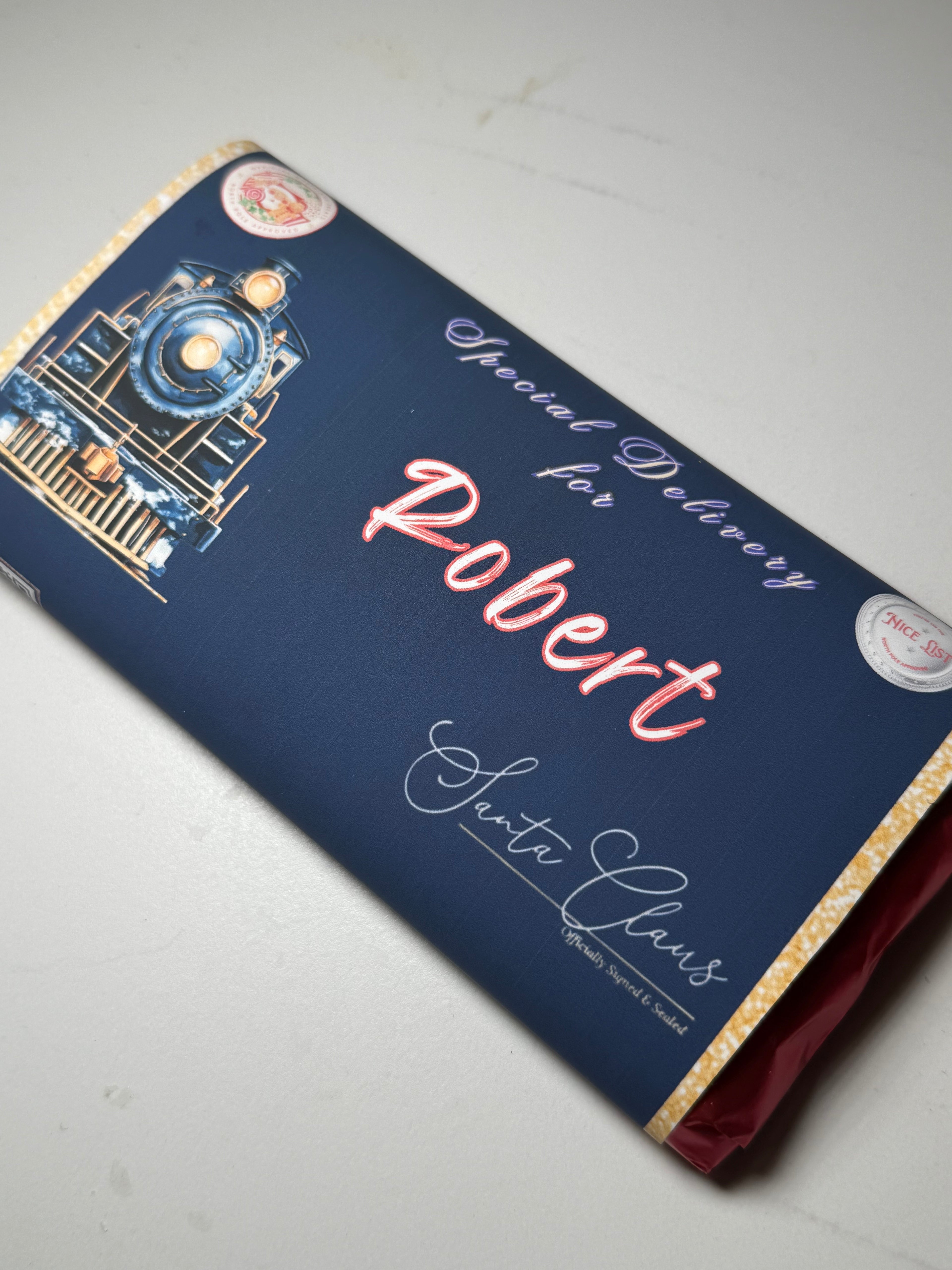 Personalised Christmas Chocolate Bar Wrapper