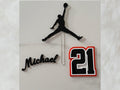 Acrylic Basketball Cake Topper Set with Name and Age cake charm