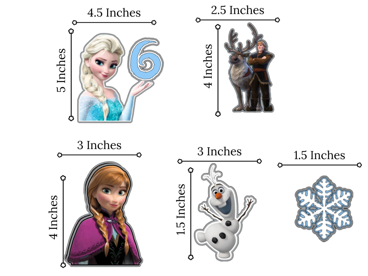 Frozen Cake Topper Set, Elsa and Anna cake Decoration