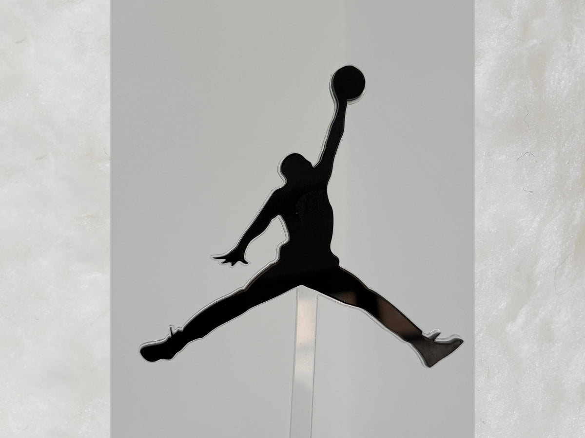 Acrylic Basketball Cake Topper Set with Name and Age cake charm