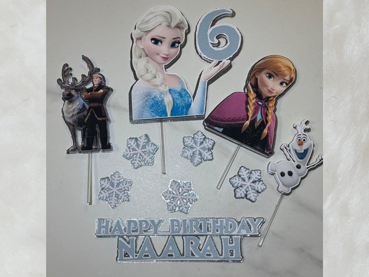 Frozen Cake Topper Set, Elsa and Anna cake Decoration