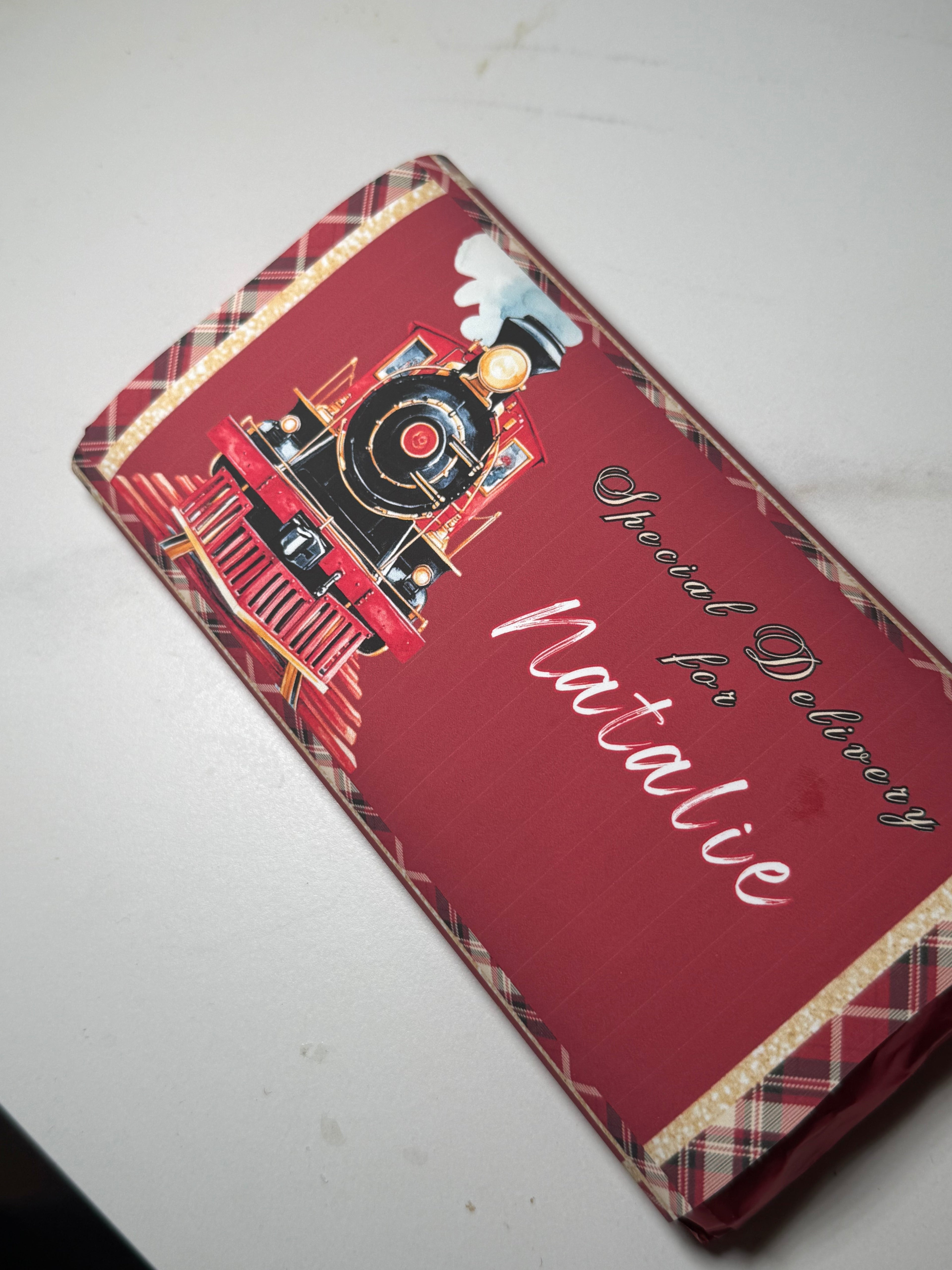 Personalised Christmas Chocolate Bar Wrapper