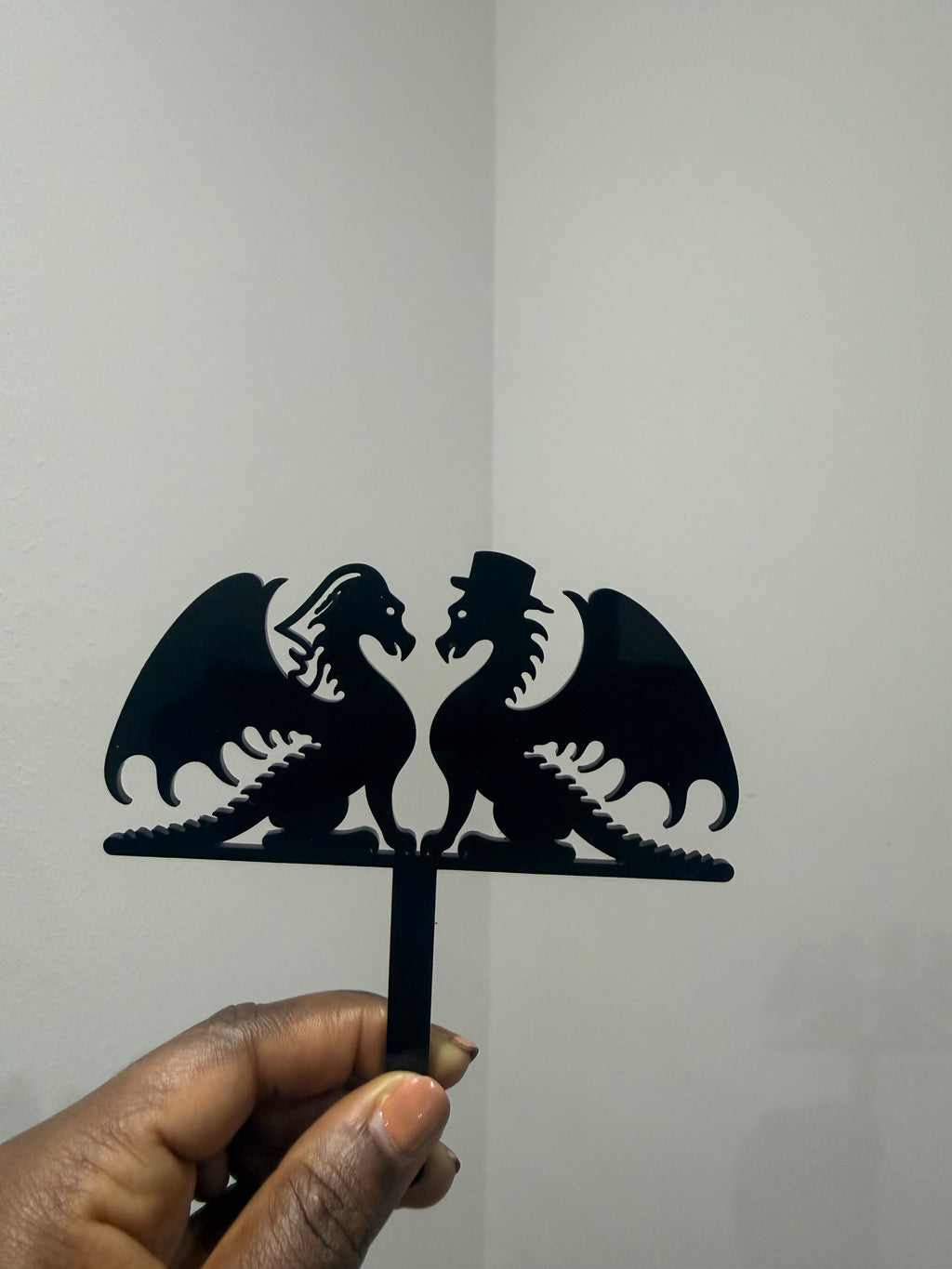 Acrylic Dragon Wedding Cake Topper