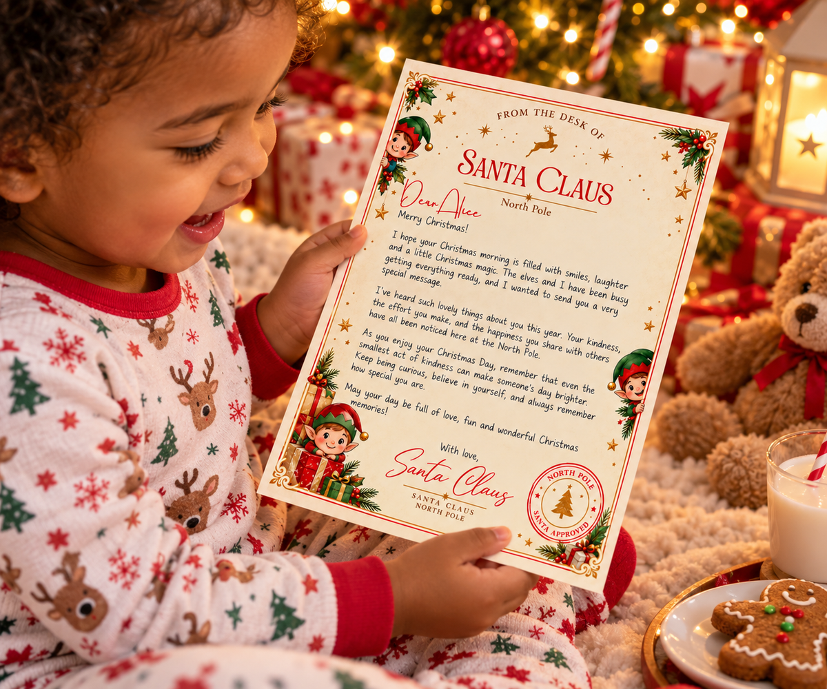 Personalised Letter from Santa & Nice List Certificate from Santa
