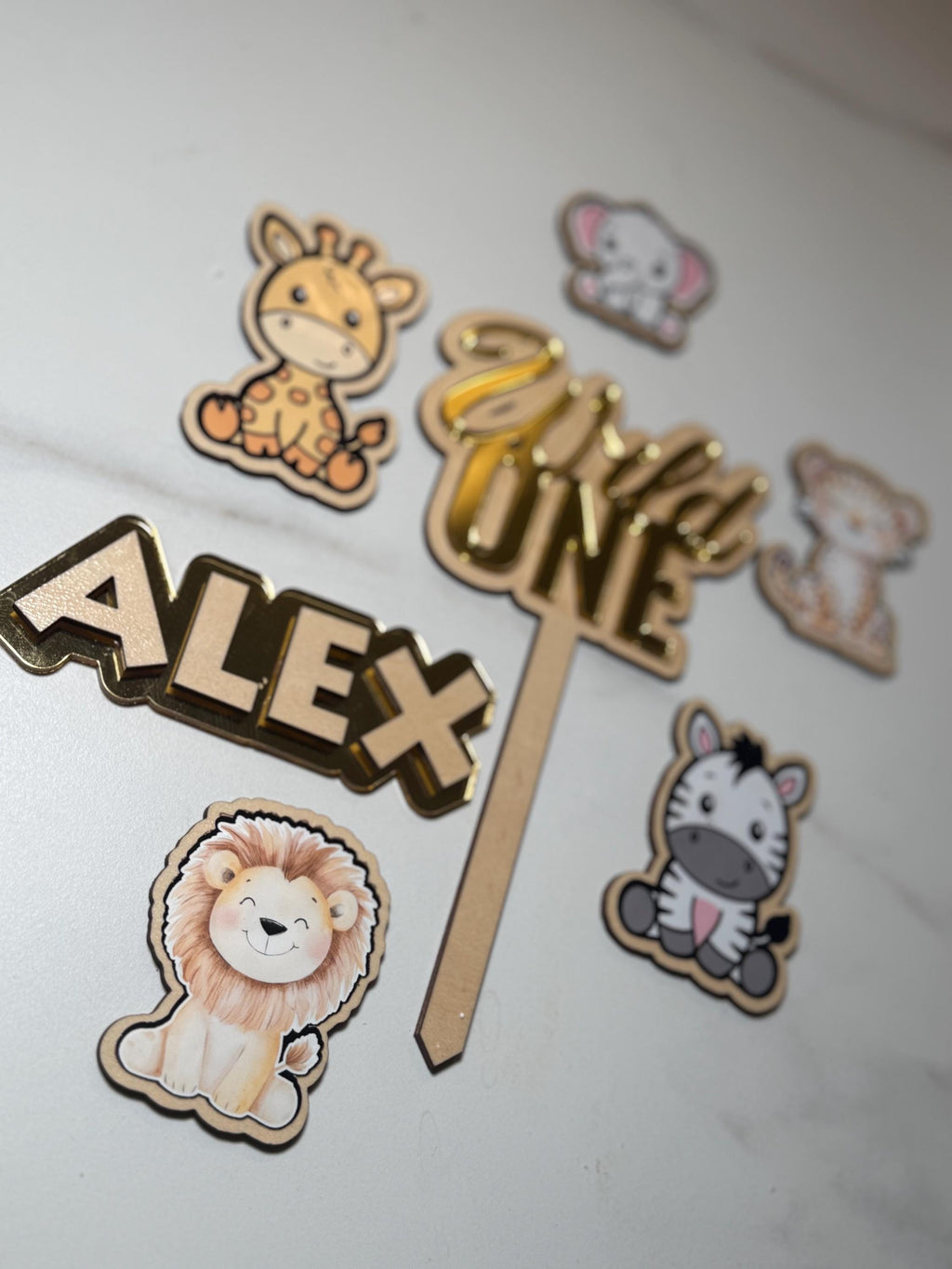 Wild One Cake Topper, Safari Animals, First Birthday Decoration