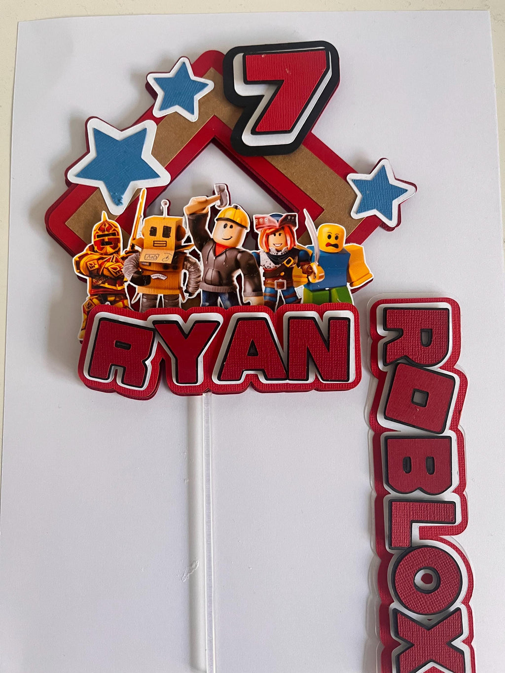 Roblox Cake Topper