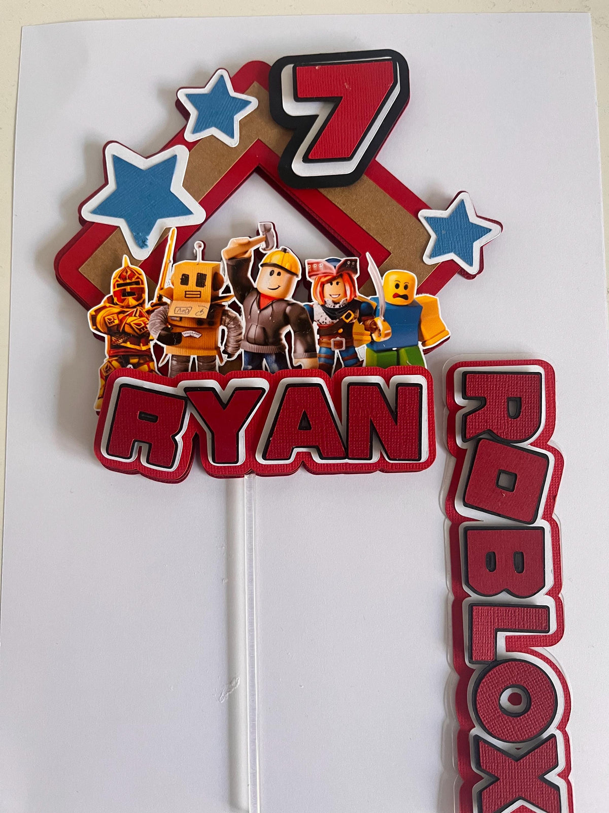 Roblox Cake Topper